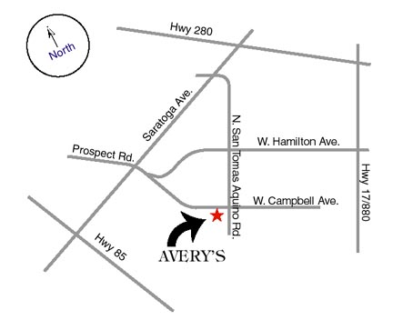 Map to Avery's